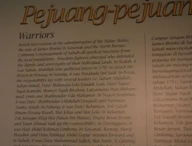 Warriors, National Museum of Malaysia